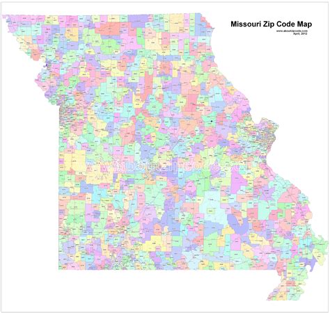 Missouri Zip Code Map Coding Map