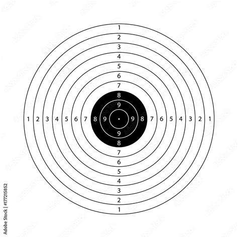 Blank Template For Sport Target Shooting Competition Shooting Range