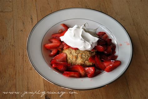 Super cute mini silver dollar vanilla pancakes topped with juicy strawberries and softly whipped cream. Joseph's Grainery: Strawberry Shortcake Biscuits with ...