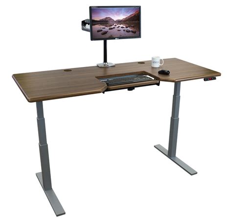 Adjustable height standing desk stand up computer keyboard shelf workstation. iMovR Olympus Adjustable Height Stand Up Desk Review