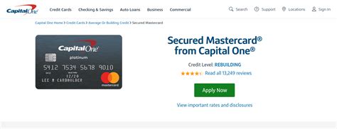 Secured mastercard® from capital one: www.capitalone.com/credit-cards - Capital Secured Mastercard Online Bill Pay