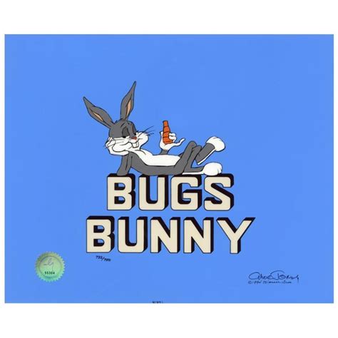 Chuck Jones Signed Title Bugs Bunny Hand Painted Limited Edition