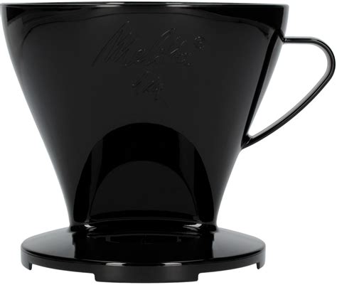 Melitta Pour Over Plastic Coffee Filter 1x4 Black Crema