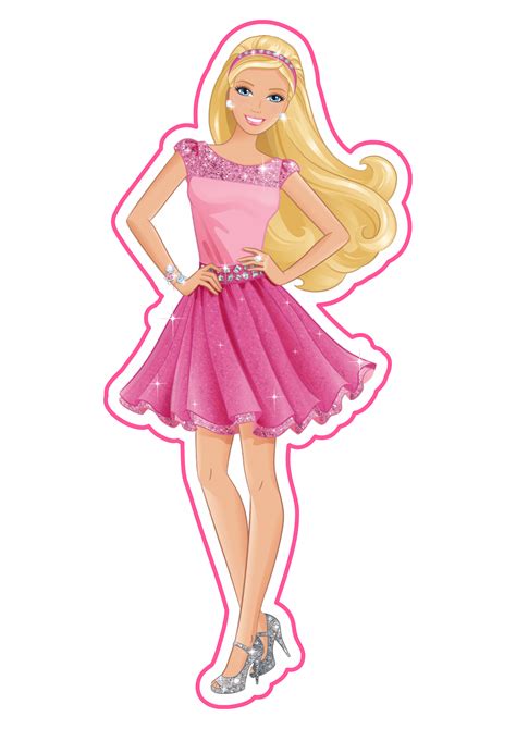Barbie Desenho Lindo Com Contorno Fundo Transparente Png Art Poin Em
