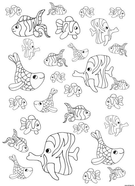 Coloriage Petits Poissons Davril JeColorie
