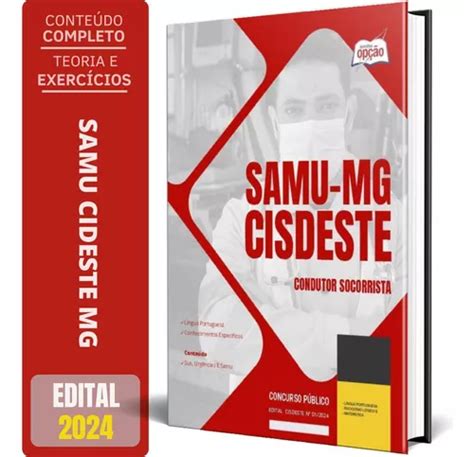 Apostila Samu Mg Cisdeste 2024 Condutor Socorrista MercadoLivre