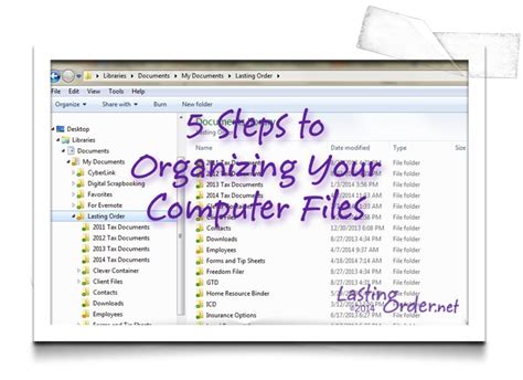 5 Steps To Organizing Computer Files ~ Lasting Order