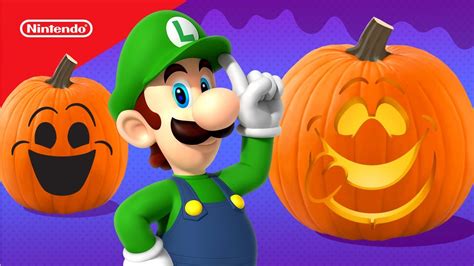 how to carve a pumpkin nintendo halloween stencils playnintendo youtube