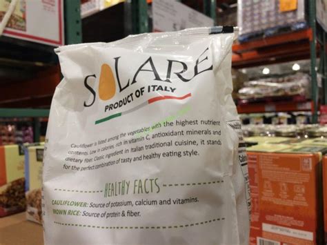 If you plan to use it as a side dish without a recipe, or if you want to sub it for regular rice, i recommend lightly cooking and seasoning it to take off the raw, often. Costco-1211501-Solare-Organic-Brown-Rice-and-Cauliflower-inf - CostcoChaser