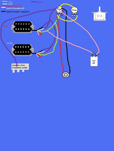 Guitar Wiring Diagram 2 Humbucker 1 Volume 1 Tone Cadicians Blog