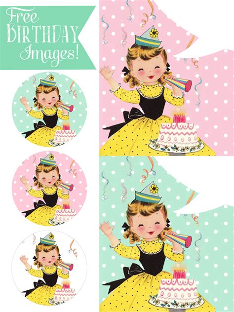 Happy Birthday Pictures Vintage Girl Surprise Free Pretty Things For You