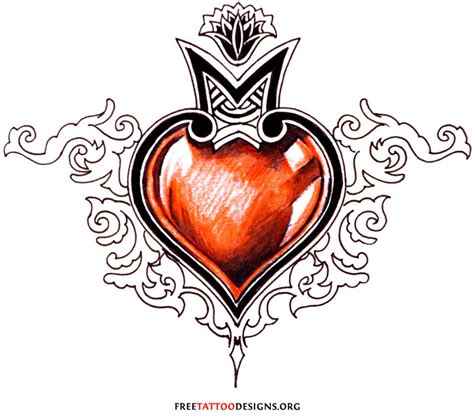 55 Heart Tattoos Love And Sacred Heart Tattoo Designs