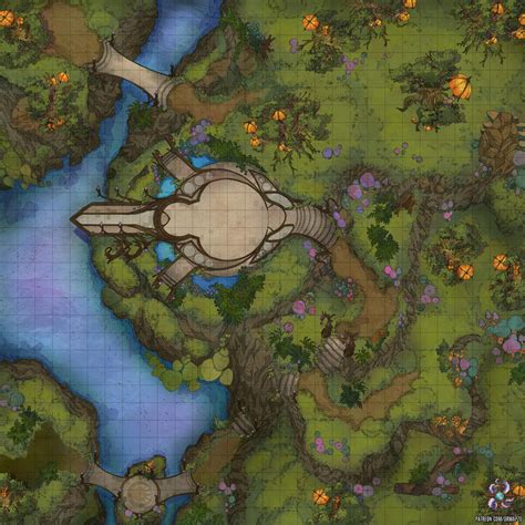 Oc Art Feywild Forest Battle Map 30x30 Rdnd