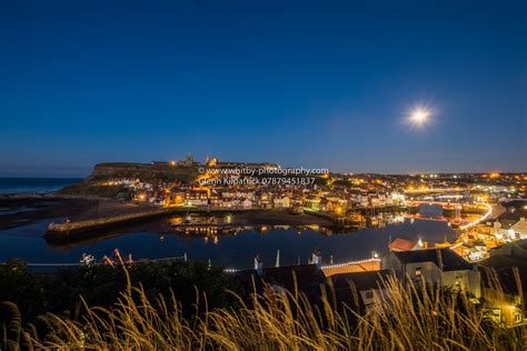 Whitby Harbour At Moonrise Whitby Photography