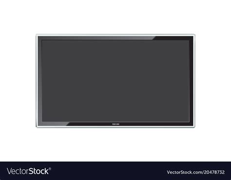 Modern Led Tv Screen With Realistic Reflection Vector Image
