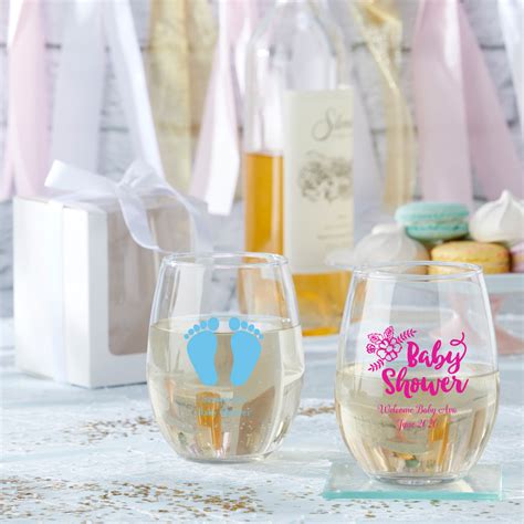 Personalized 9 Oz Stemless Wine Glasses 2 20 Pc 20 Set Up Fee Mwf