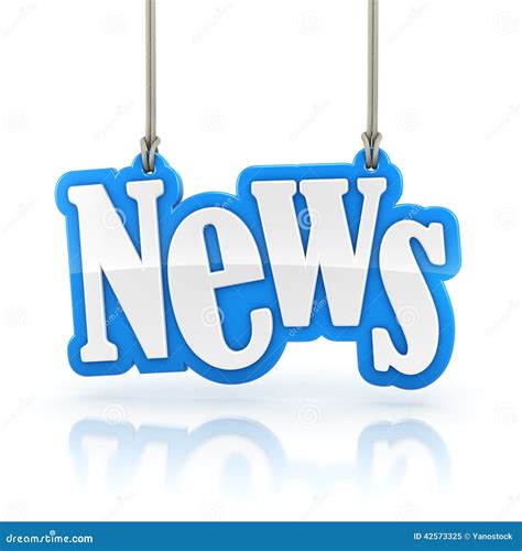 News Sign Text Word Hanging Stock Illustration Image 42573325