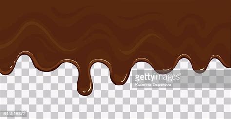 Flowing Melted Chocolate Cartoon Vector Illustration Isolated On