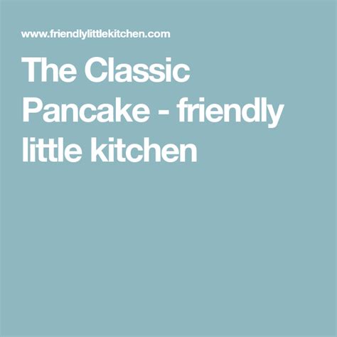 The Classic Pancake Little Kitchen Fodmap Diet Classic