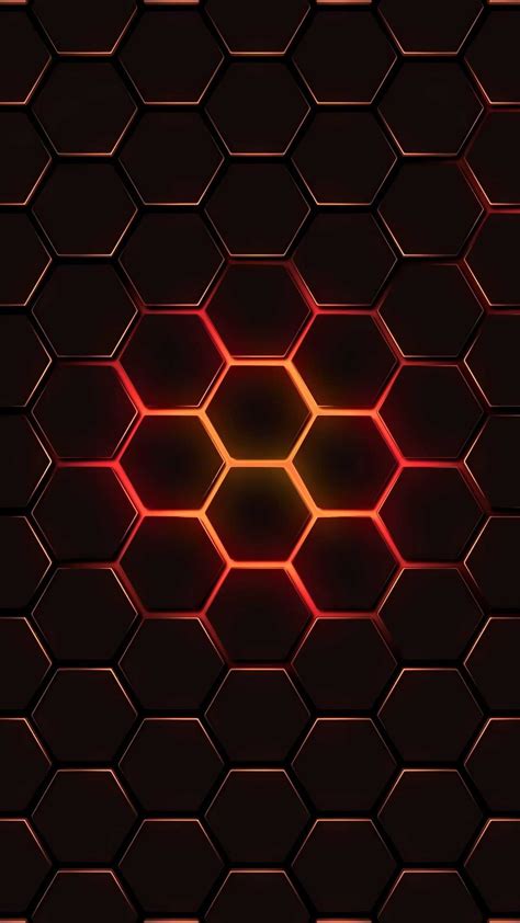 Honeycomb Pattern Red Iphone Wallpapers