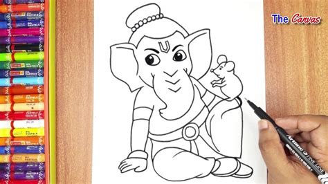 How To Draw Lord Ganesha With Simple Lines Ganesh Chaturthi Special