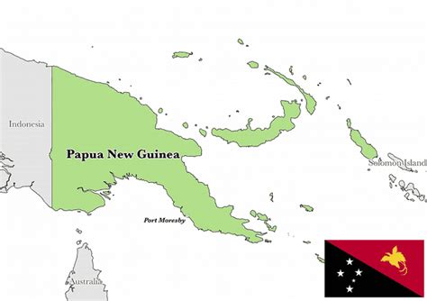 Gambar Peta Papua Nugini Lengkap Dengan Kota Dan Batas Wilayah Tarunas