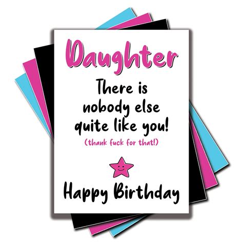 Funny Daughter Birthday Card Cheeky Banter Daughter There Is Etsy