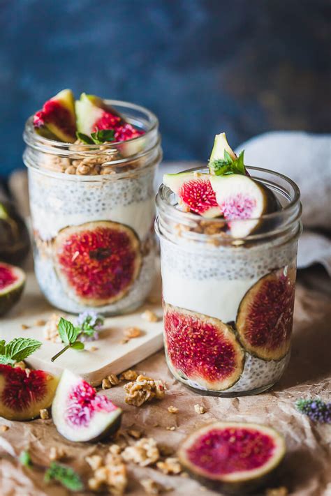 · in just 2 minutes, you can whip up a batch of this delicious creamy vegan eggnog using almond milk or coconut milk! Almond Milk Fig Chia Pudding - Vibrant Plate