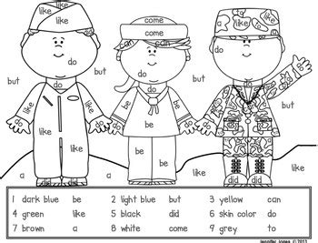 The patriotic of us states have different ideas to thank veterans. Veteran's Day Kindergarten Sight Word Roll and Color by ...