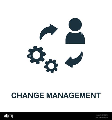 Change Management Icon Monochrome Sign From Production Management