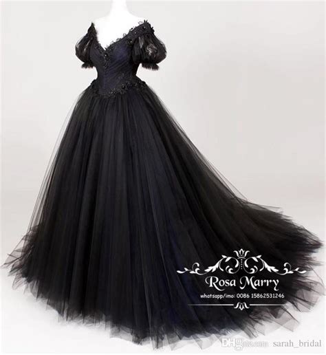 Discountgothic Black Plus Size Wedding Dresses 2019 A Line Short