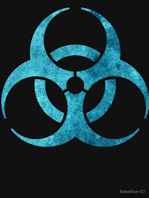 Blue Biohazard Symbol Essential T Shirt By Rebellion 10 Biohazard