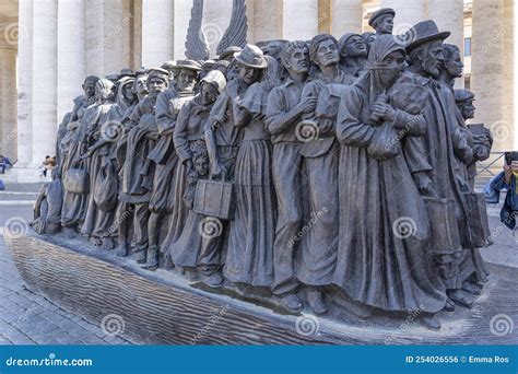 A Statue Angels Unawares Temporarily Standing In Rome S St Peter S