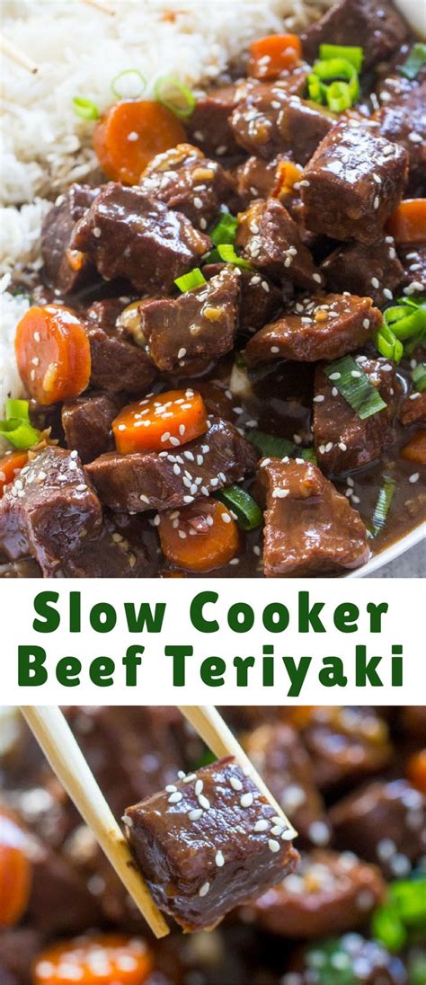 slow cooker beef teriyaki   easy     perfect weeknight meal  add