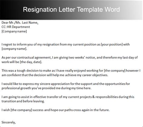 40 Two Weeks Notice Letter Templates Free Pdf Formats