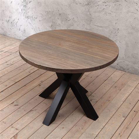 Black Wood Round Dining Table