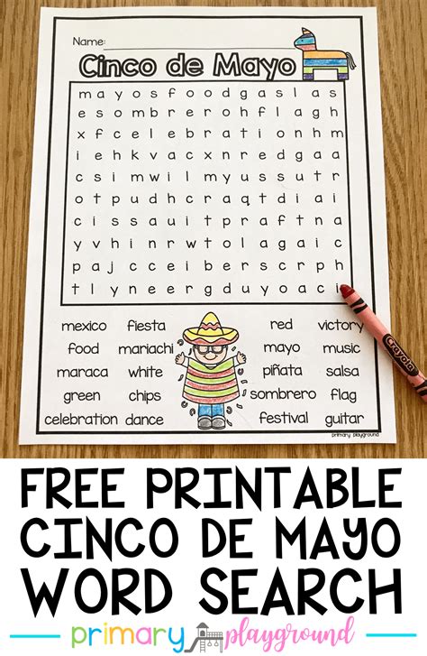 Free Printable Cinco De Mayo Word Search Primary Playground
