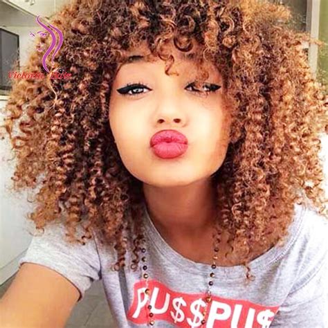 T1b30 Ombre Light Auburn Brown Jerry Curl Hair 4 Pcs Lot Brazilian