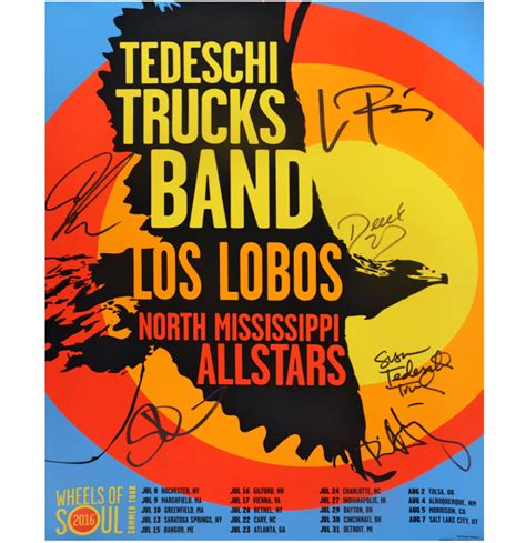 Charitybuzz Tedeschi Trucks Band 2016 Wheels Of Soul Summer Tour Post Lot 1434804