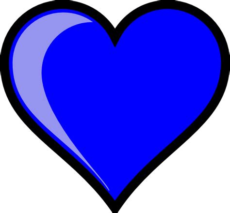 Blue Heart Clip Art Clipart Best