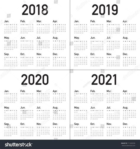 4 Year Calendar