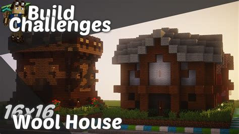 Minecraft Building Challenges 16x16 Wool House Minecraft 112