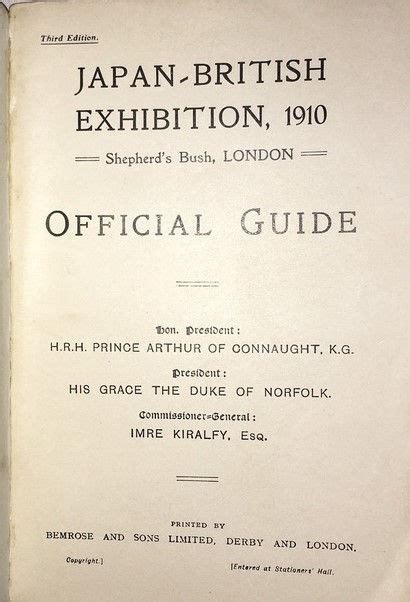 The Japan British Exhibition Of 1910