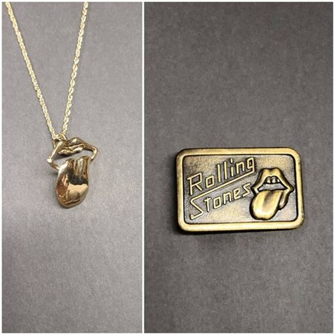 1970s Rolling Stones Necklace And Belt Buckle Set Etsy