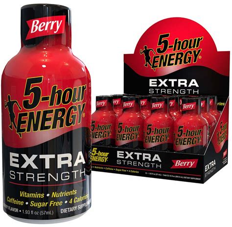 5 Hour Energy Extra Strength Berry 193 Fl Oz 12 Pack Bottles