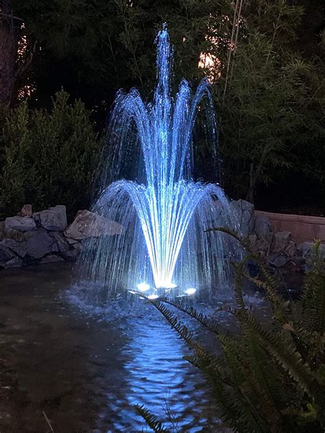 Ocean Mist Magic Pond Floating Fountain With Lights Pond And Garden Depot