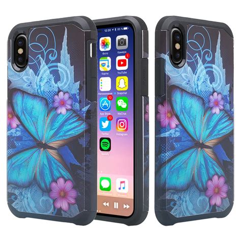 Iphone Xs Case Iphone X Shock Proof Hybrid Dual Layer Armor Defender
