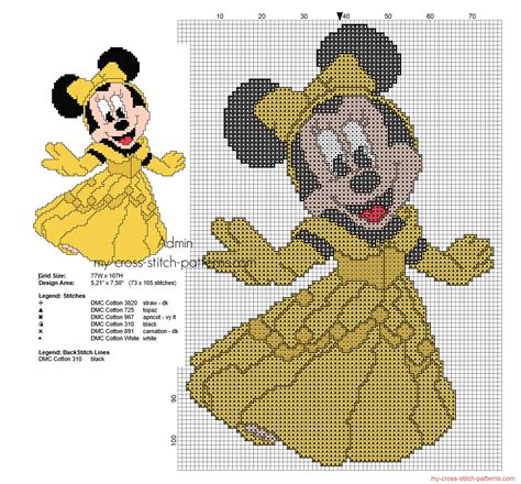 Check spelling or type a new query. Cross stitch pattern Disney Minnie Princess Belle - free ...