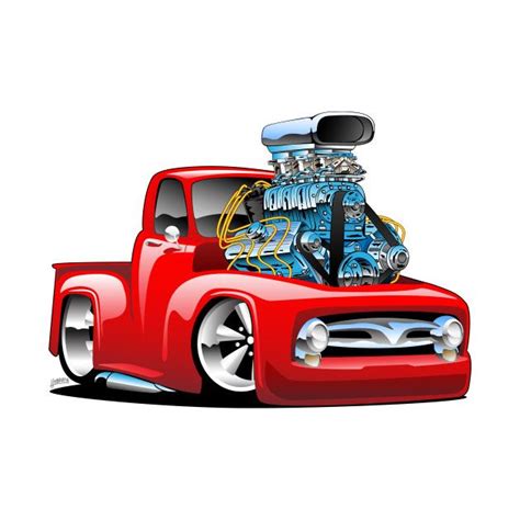 Check Out This Awesome Americanclassichotrodpickuptruckcartoon