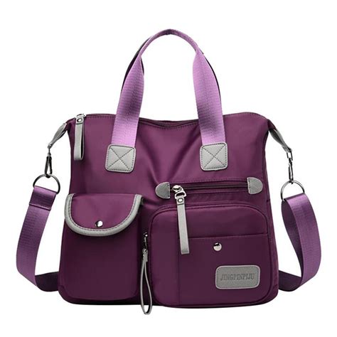 Womens Multi Pockets Nylon Tote Handbag Large Shoulder Bag Travel Purse Bag Ebay